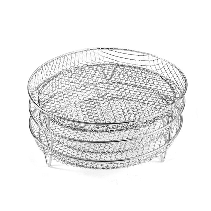 3-lags rustfritt stål Air Fryer Rack Universelt Stabilt Tilbehør | Skanto