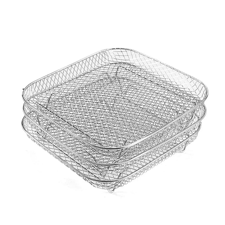 3-lags rustfritt stål Air Fryer Rack Universelt Stabilt Tilbehør | Skanto