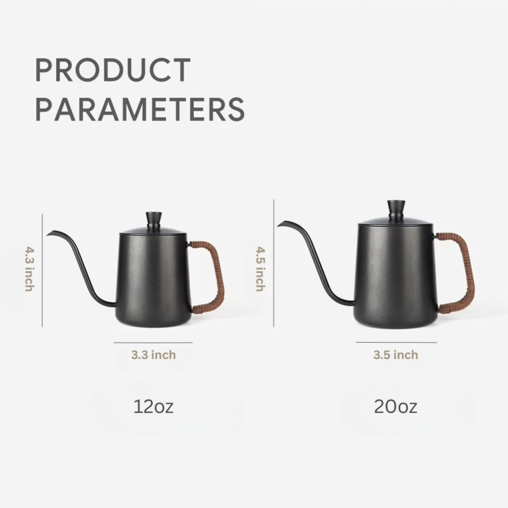 Skanto | Premium Rustfritt Stål Kaffe Drypp Kjele for Hjemmebrygging