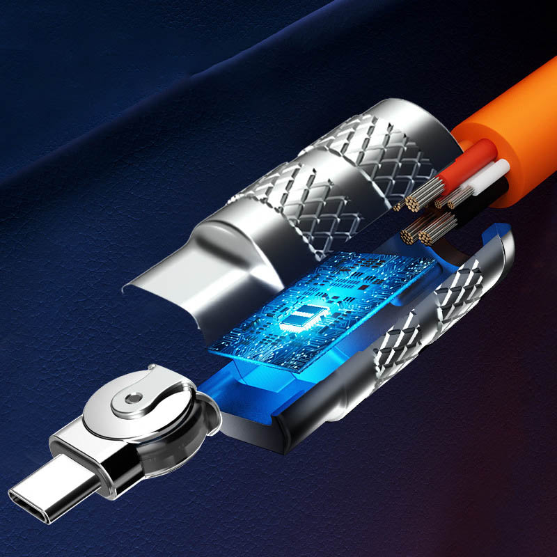 Skanto | 180° Anti-Break Hurtigladnings Datakabel (120W)