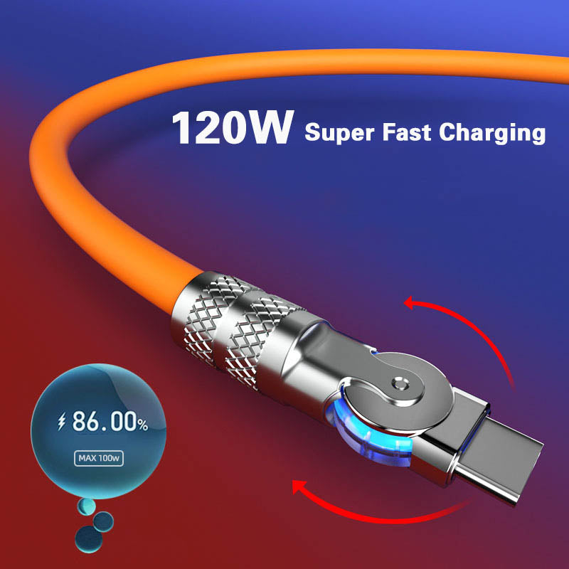 Skanto | 180° Anti-Break Hurtigladnings Datakabel (120W)