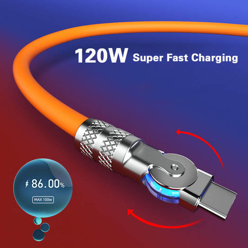 Skanto | 180° Anti-Break Hurtigladnings Datakabel (120W)
