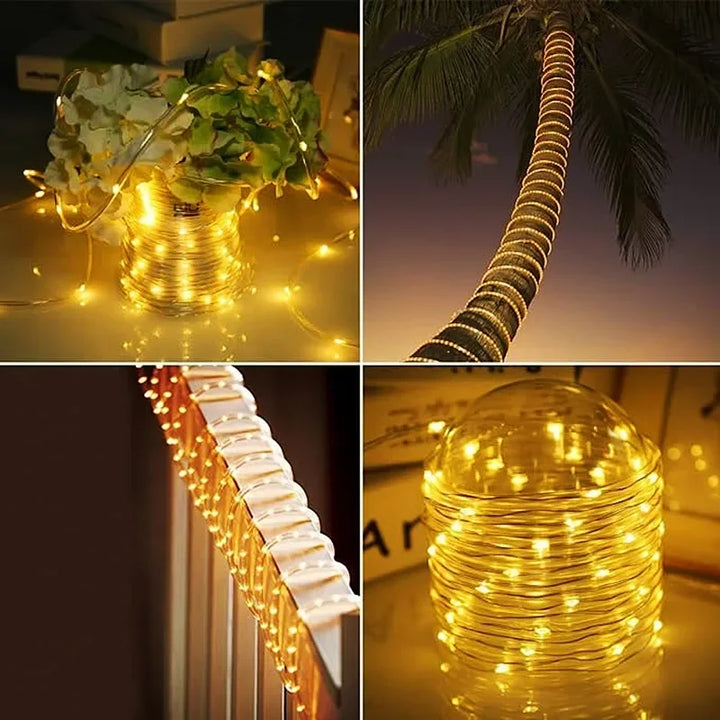 Skanto | LED Solar String Lights - Outdoor Waterproof Lights for Christmas, Garden, Lawn, Trees, Fence and Path Decor