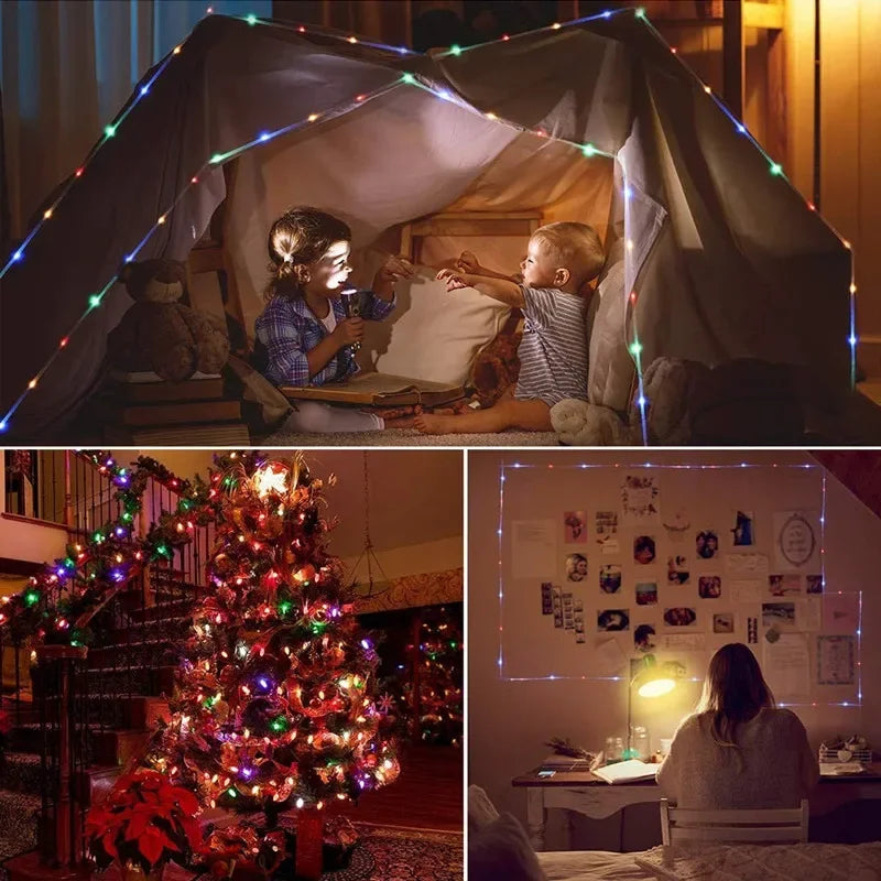 Skanto | LED Solar String Lights - Outdoor Waterproof Lights for Christmas, Garden, Lawn, Trees, Fence and Path Decor
