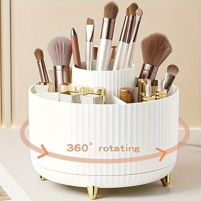 Skanto | GlamSpin – 360° Rotasjon Sminke & Skrivebordsorganisator med 5 Rom