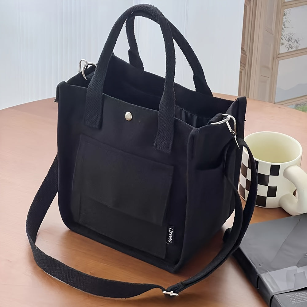 Skanto | UrbanEase Canvas Slingbag – Hvit skulderveske med magnetlås og justerbar stropp