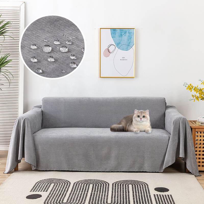 Premium vanntette sofa kastet dekke med jacquard kant | Skanto