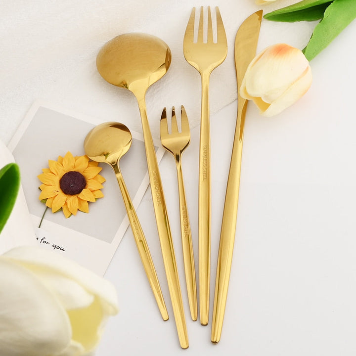 30Pcs Kjøkkenutstyrsett Bestikk Sett Rustfritt Stål Servise | Skanto