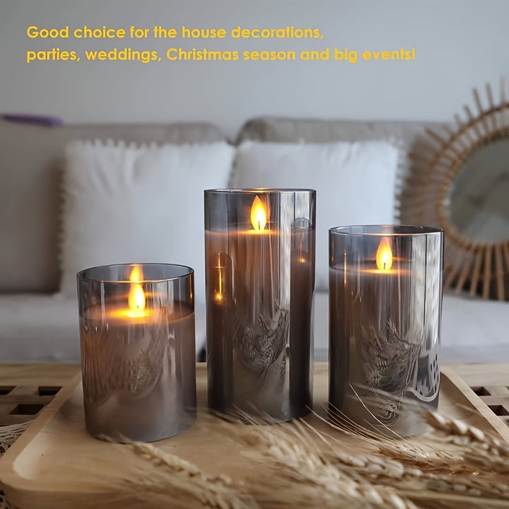 GlowCandle - Elegant LED Lysestake Sett med Fjernkontroll Skanto