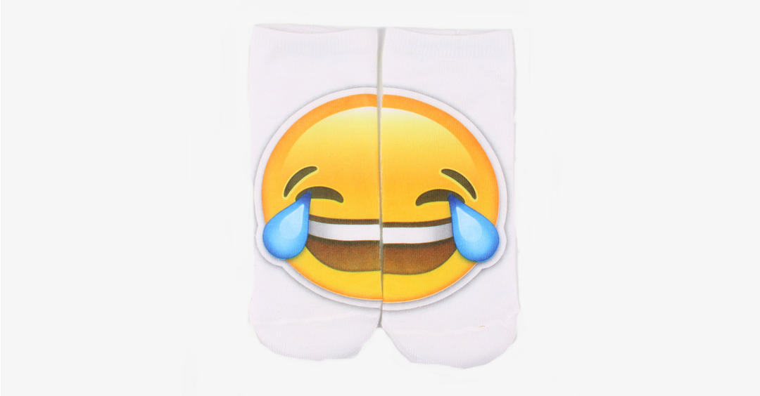 Skanto | 3D smilende emoji mote ensidig trykk bomull sokker