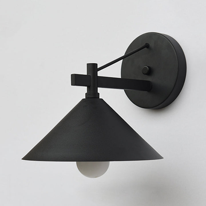 Metall Kjegle Vegg Henge Lys Vintage 1 Lys Utendørs Vegglampe Belysningsanordning i Svart/Antikk Messing/Brunert Sølv | Skanto