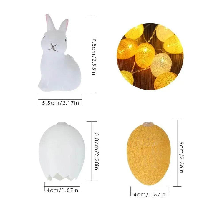 Skanto | New Easter Knust Skall Egg Lyskjeder LED Egg Lanterns Blinkende Lys Lyskjeder Juledekorasjonslys