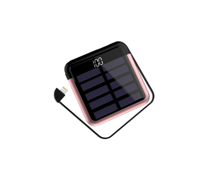 Skanto | Tinier & Thinner Solenergi Power Bank med 3-i-1 Skjult Kabel