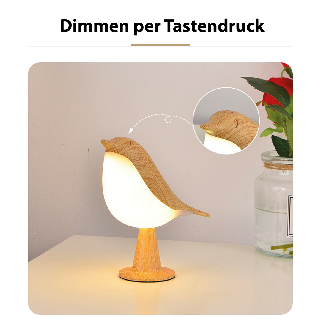 Skanto | Moderne Tre LED Bordlampe Fugl Design