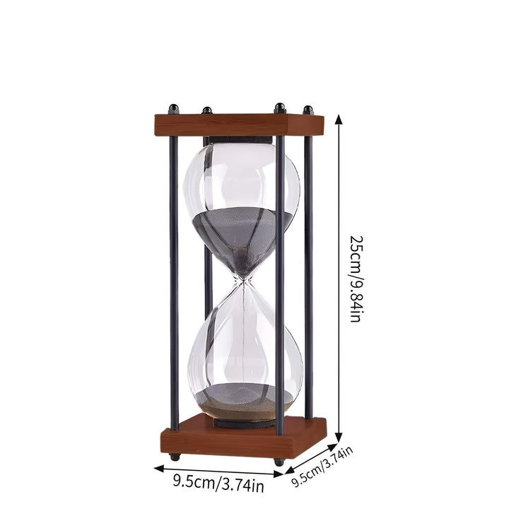 Gratis 60-minutters timeglass – Kreativt, dekorativt retrodesign i Skantoack | Metallramme med ripebestandig base