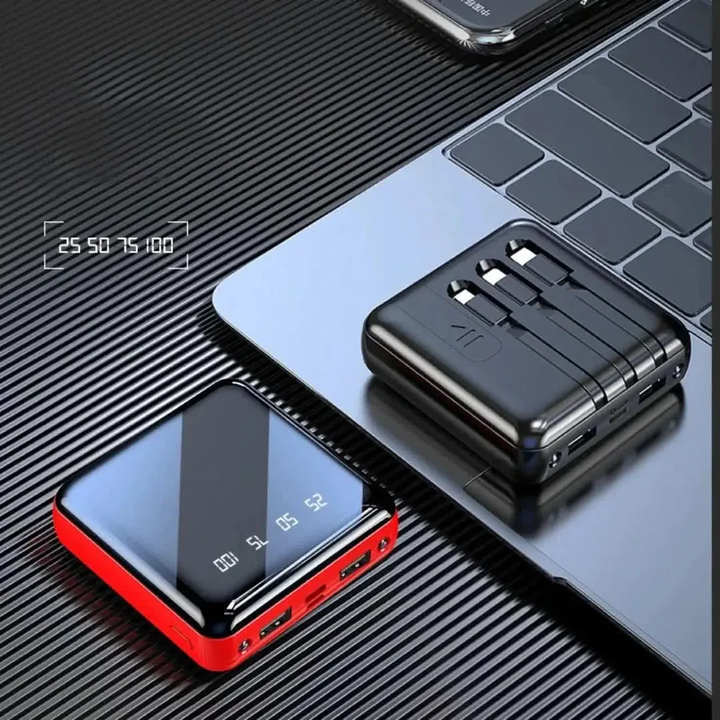 Skanto | Mini Power Bank 4-Tråder 20,000mAh