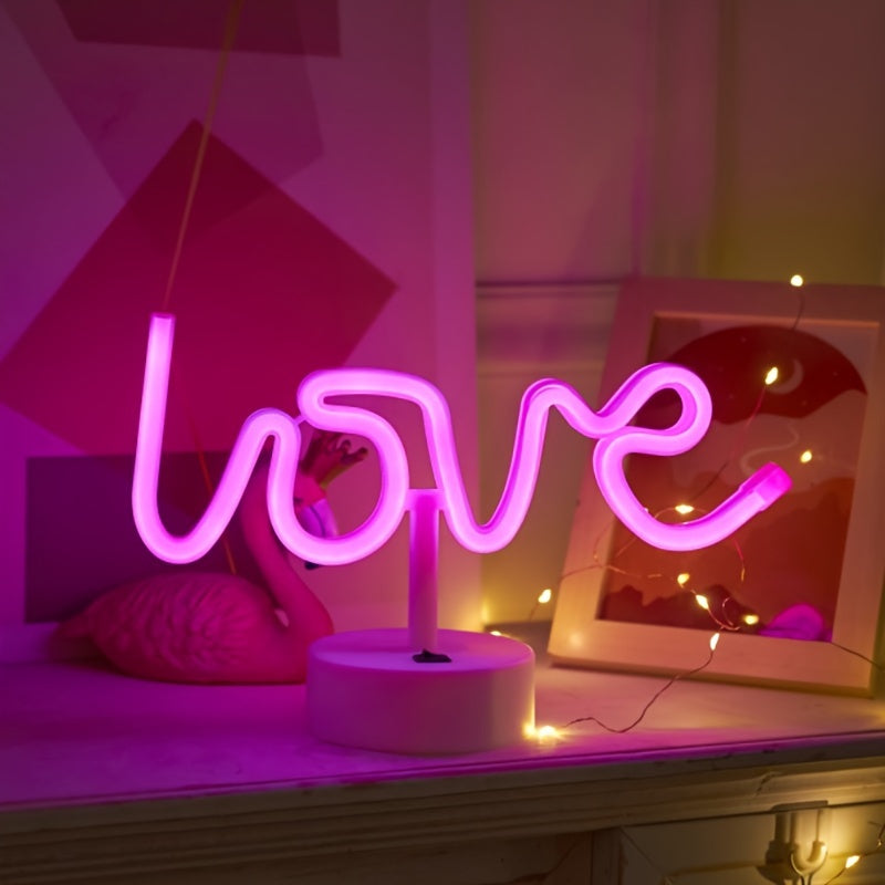 NeonLove Lampe – Belyst Neon Bordlampe for Fester Skanto