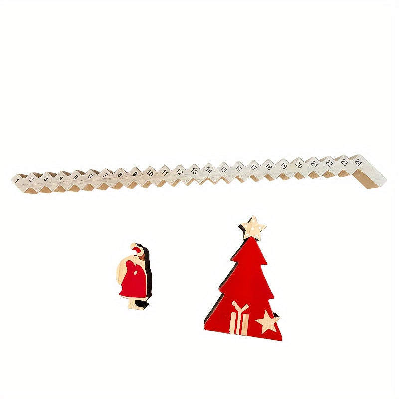 Skanto | Adventskalender i Tre – 24-dagers Nedtellingstige for Borddekorasjon