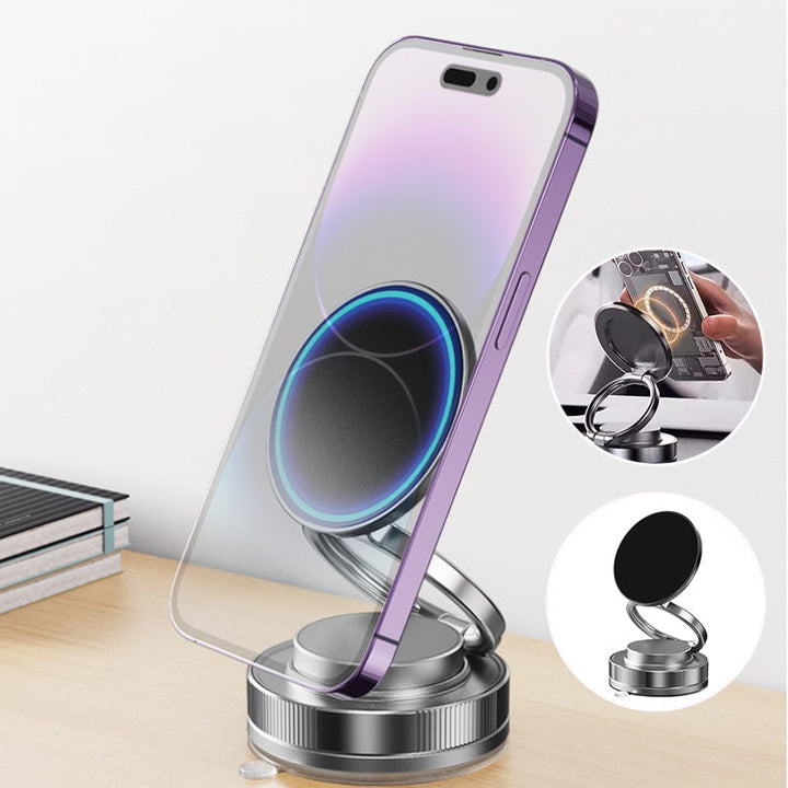 360° justerbar vakuum-magnet telefonholder | Skanto