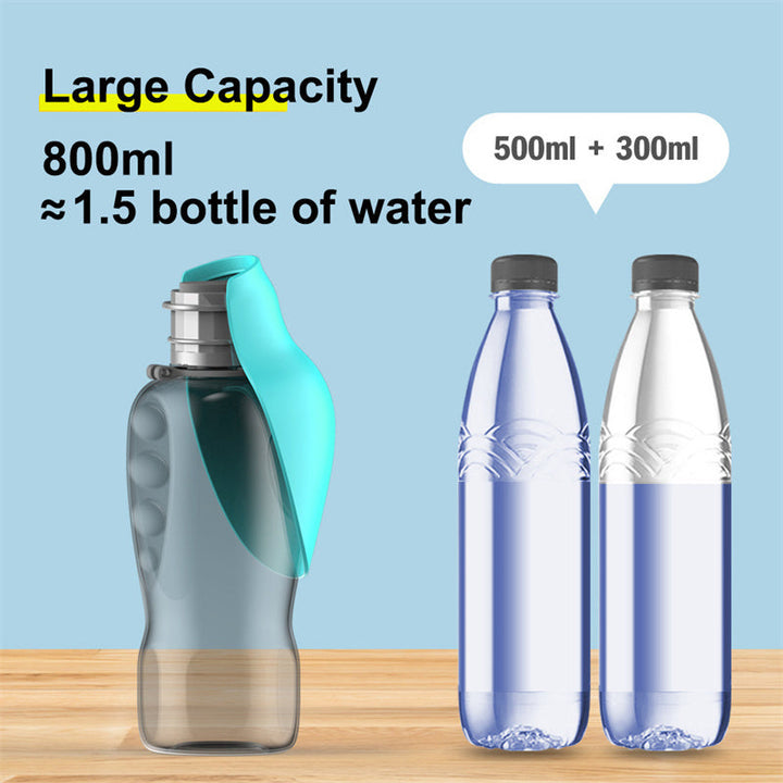 Bærbar 800ml Hundevannflaske. | Skanto