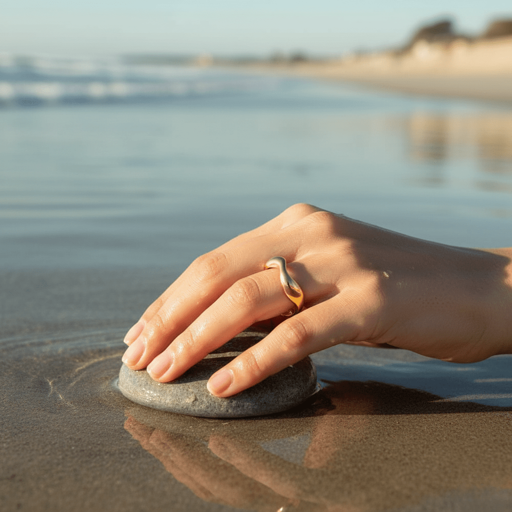 Skanto | Justerbar Ring med Havdesign