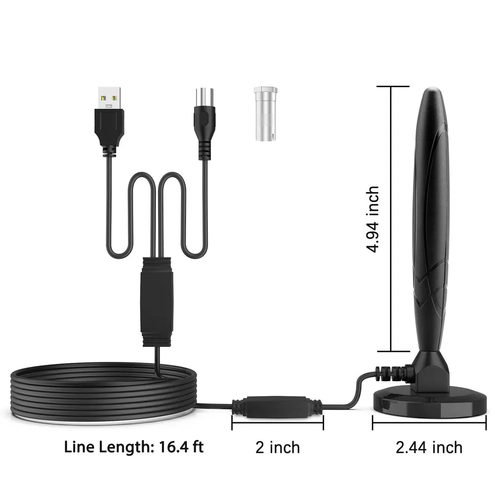 Skanto | HDTV 4K Magnetisk Digital Antenne Høyytelses Innendørs Antenne med Forsterker
