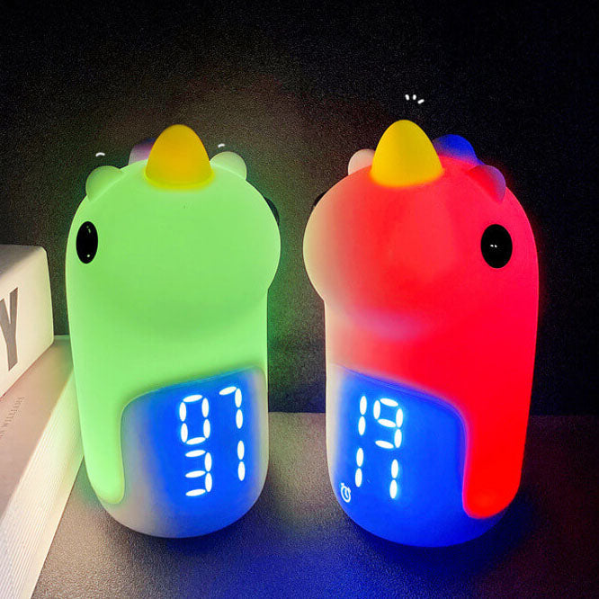 Skanto | Unilora DreamLight Vekkerklokke | Enhjørning Design | Timer & LED Nattlampe | Barnerom Dekor