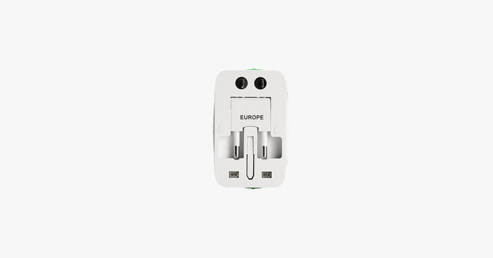 Skanto | Internasjonal pluggadapter - Alt-i-ett CE, RoHS sertifisert USB strømplugg