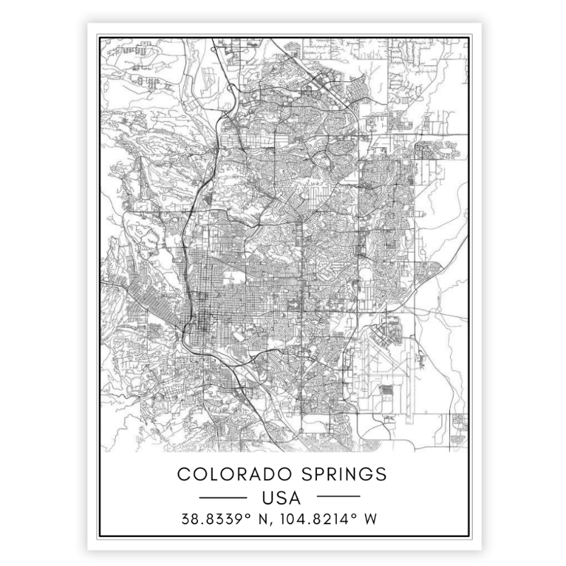 Colorado Springs bykart - Lerret Veggkunst Maleri | Skanto