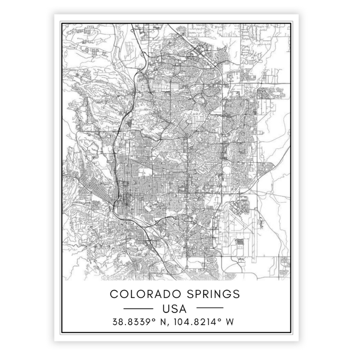 Colorado Springs bykart - Lerret Veggkunst Maleri | Skanto