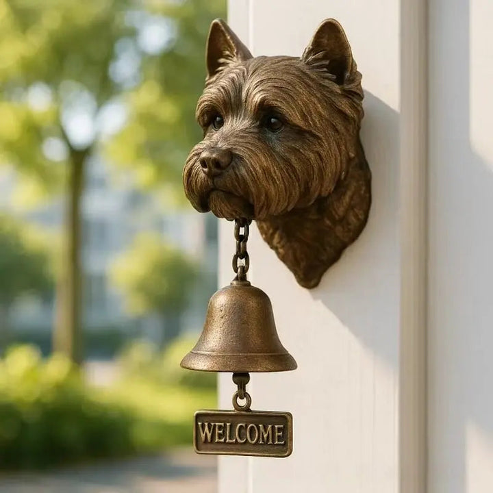 Skanto | Velkommen Klokke Shepherd Bronse – Elegant Veggklokke med Tysk Shepherd Design