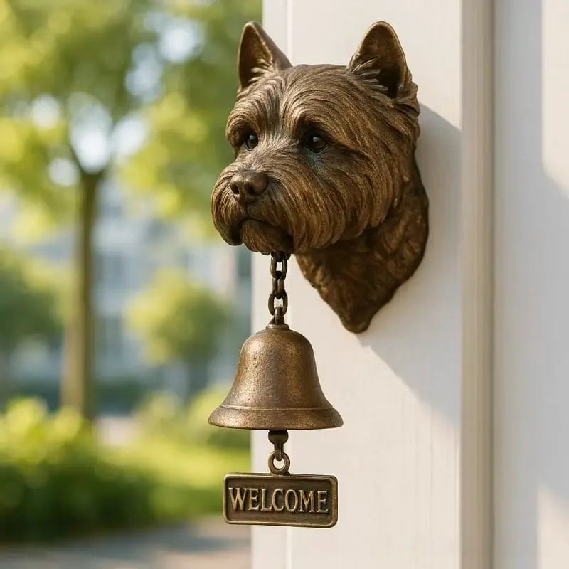Willkommensglocke „Schäfer“ fra bronse – Elegante Wandglocke med Schäferhundmotiv