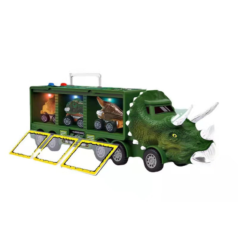 Norvo | Musikalisk Dinosaur Lastebil | Behagelig Dinosaur Transportleketøy - Stimulerer kreativ lek og motoriske ferdigheter
