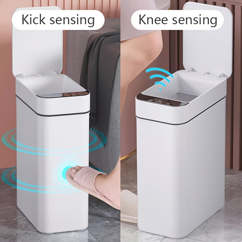Skanto | Sett med 2 Smarte Sensor Søppelbøtter - Berøringsfrie og Kompakte (Svart)