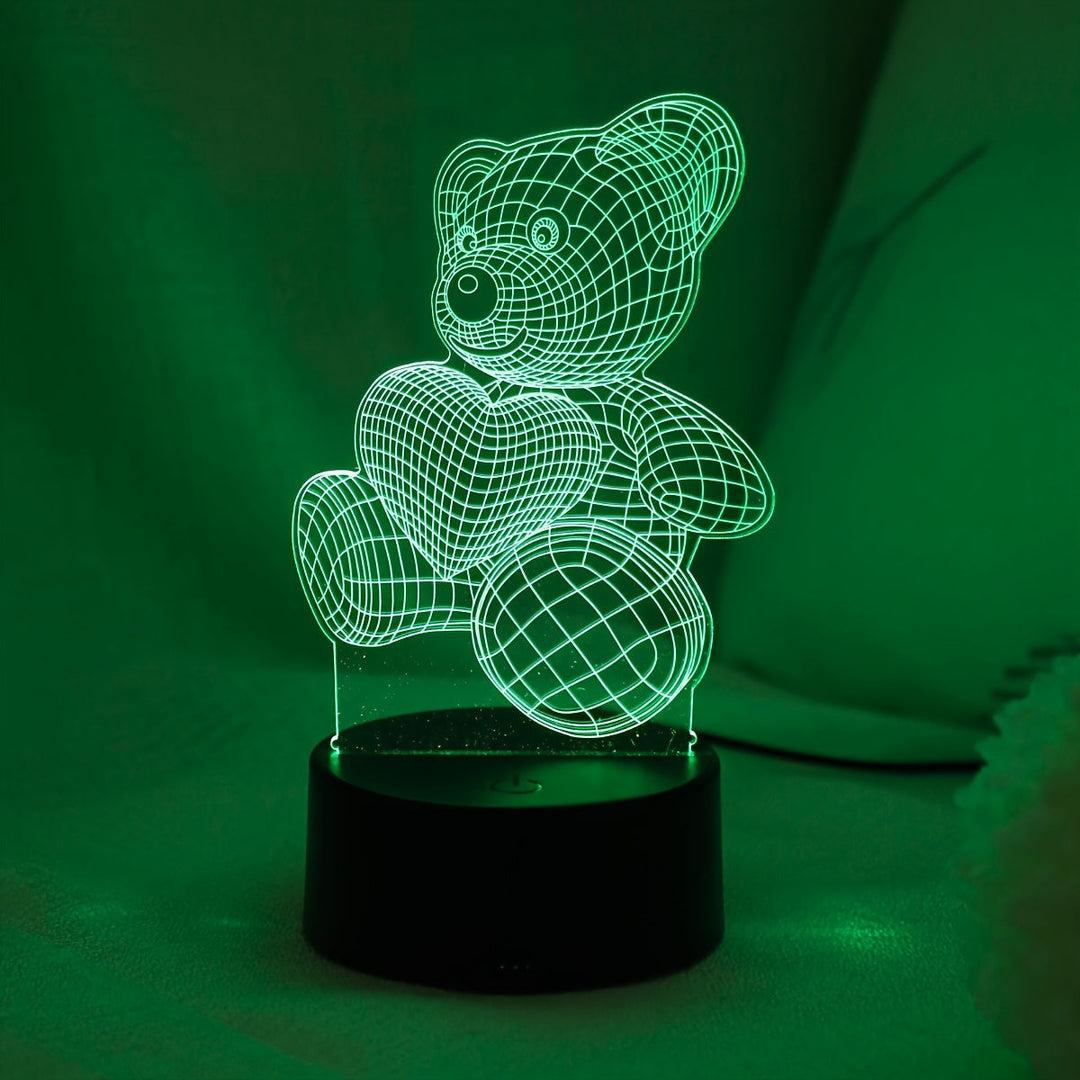 LumiBear – 3D Illusjons Nattlys Teddybjørn Skanto