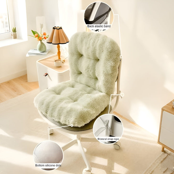 Myk sittepute laget av faux fur – Ekstra tykk & kosete | Perfekt for stol og sofa | Skanto