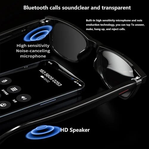 Skanto | Super Black TechnologySmart Trådløse Hodetelefoner Solbriller