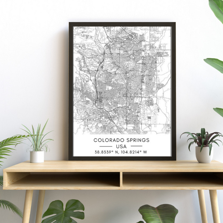 Colorado Springs bykart - Lerret Veggkunst Maleri | Skanto