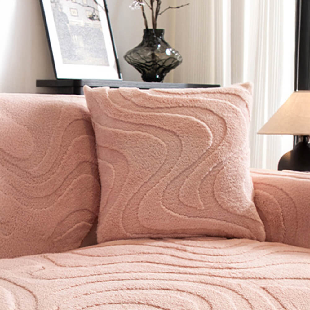 Varm Plush Bøyd Jacquard Rutsjefri Sofa Beskyttelsestrekk | Skanto