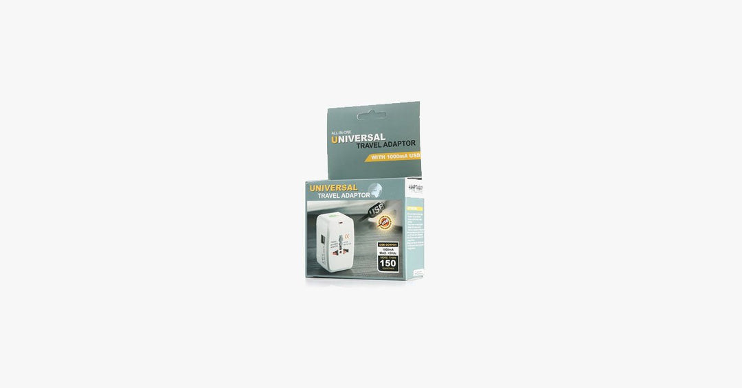 Skanto | Internasjonal pluggadapter - Alt-i-ett CE, RoHS sertifisert USB strømplugg