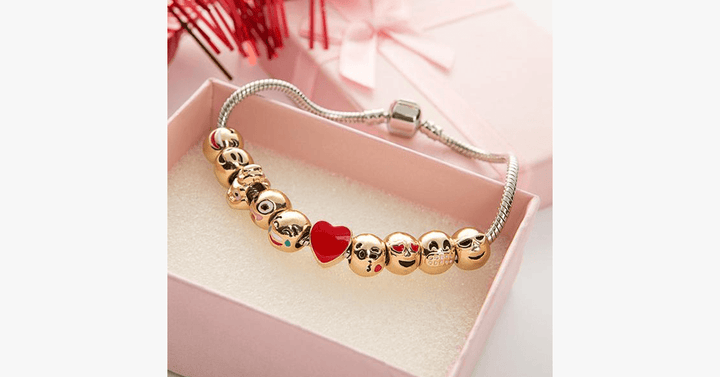 Skanto | Emotikonarmbånd - Uttrykkelig charmsarmbånd for ditt quirky utseende