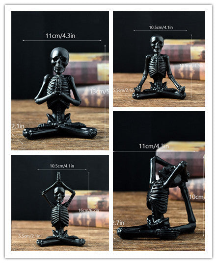 Skanto | Halloween Figurfigur – Harpiks Ornament i Vintage Hvit eller Svart
