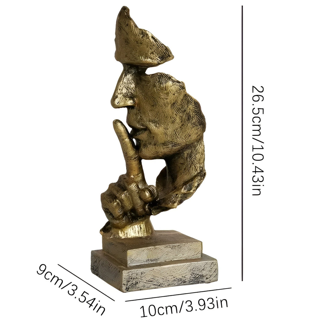 Abstrakt tenkerskulptur – moderne art deco-figur laget av harpiks | Ideell for stue og kontor