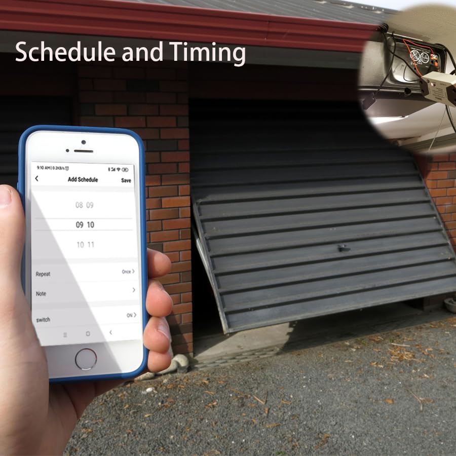 Norvo | Garasjeportsåpner WiFi Garasjeportkontroller APP og stemmestyring