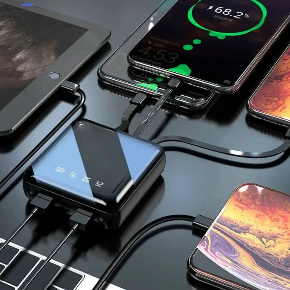 Skanto | Mini Power Bank 4-Tråder 20,000mAh