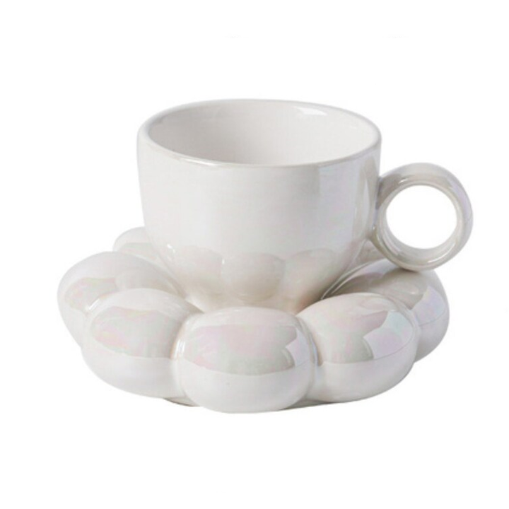 Pastell Bubble Cup med Underplate – Elegant Keramikkopp for Unik Dining | Skanto