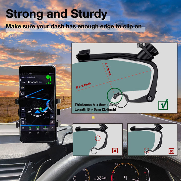 Skanto | 360 Grad Roterbar Bil Dashboard Telefonholder