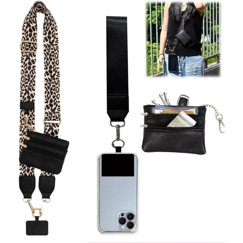 Skanto | Stilig Crossbody Telefon Lanyard med Avtakbar Mini Lommebok