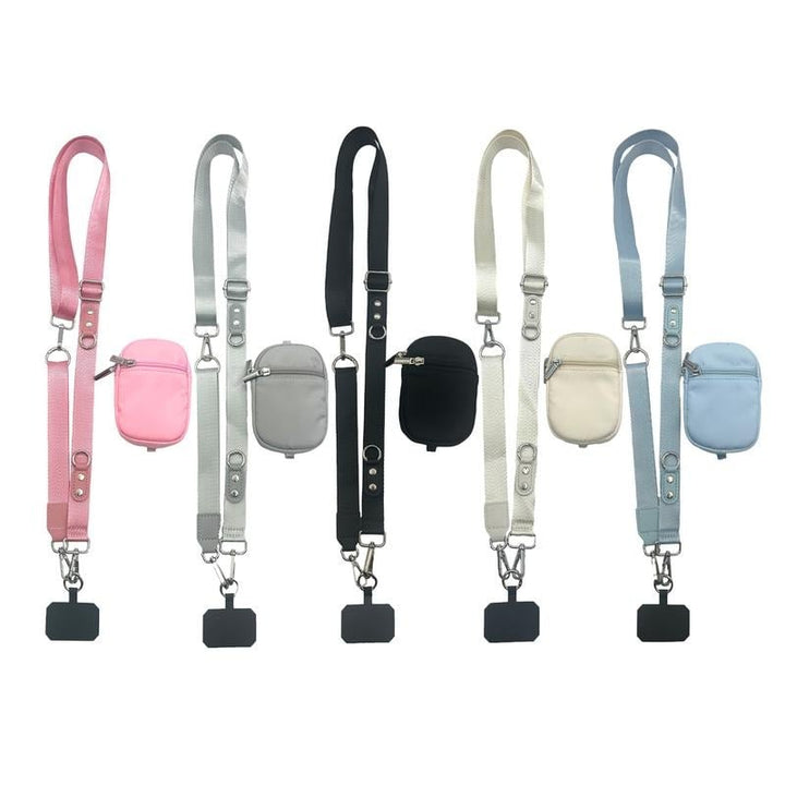 Skanto | Justerbar telefon lanyard crossbody stropp med lommebok