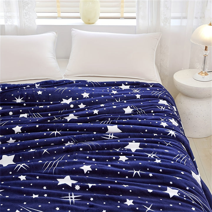 MeteorFleece – Myk Fleece Teppe med Meteor Mønster Skanto